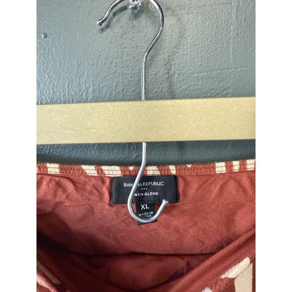 Banana Republic Womens Red Floral Linen Maxi Pencil Skirt Long Size XL - Picture 3 of 3